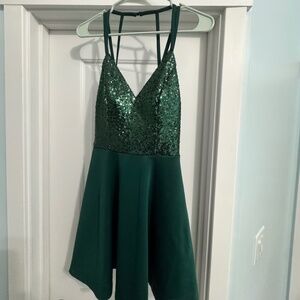 Short Green Junior size 5 Sequin Dress